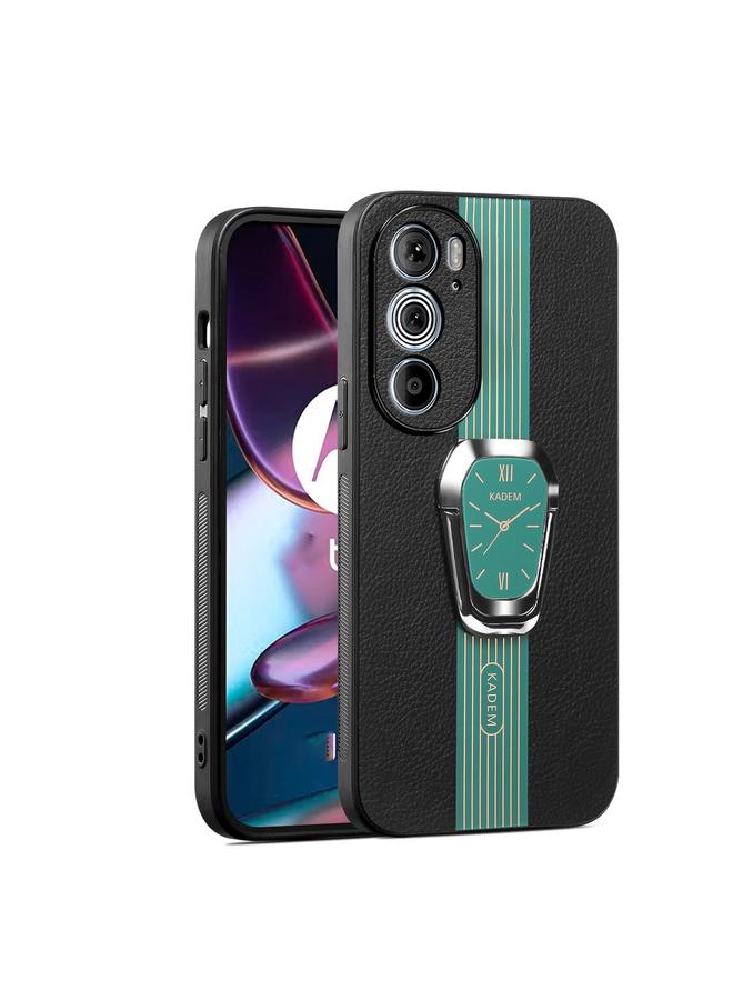 S-TOP Case For Motorola Edge 30 Pro Magnetic Litchi Leather Back Phone Case with Holder - Image 1