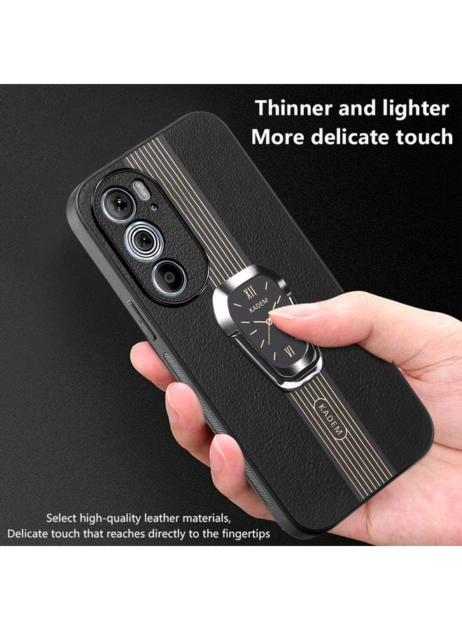 S-TOP Case For Motorola Edge 30 Pro Magnetic Litchi Leather Back Phone Case with Holder - Image 4