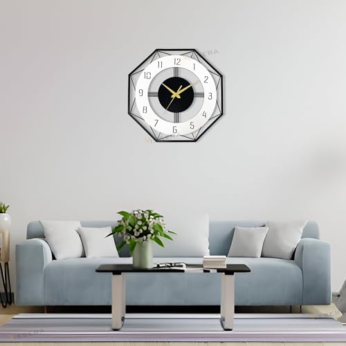 vissera Designer Metal Wall Clock for Living Room | Latest Antique Stylish Fancy Decorative Big Size Wall Watch for Bedroom, Office, Kitchen, Dining, Hall and Décor - Image 2
