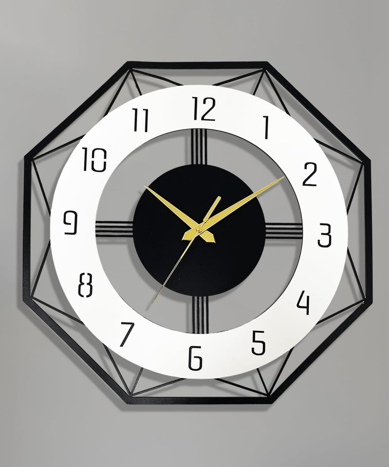 vissera Designer Metal Wall Clock for Living Room | Latest Antique Stylish Fancy Decorative Big Size Wall Watch for Bedroom, Office, Kitchen, Dining, Hall and Décor - Image 1