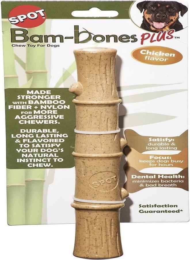 SPOT Bambones Bamboo Plus Bamboo Stick 2 Pack Bundle - Easy Grip Durable Dog Chew Toy for Aggressive Chewers & Puppies -A Non Splintering Alternative to Real Wood - Large - Image 2