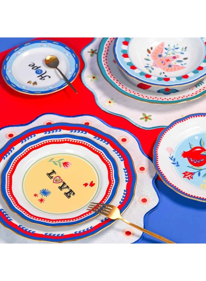 Baci milano Porcelain Dinner Set 18 Pieces for 6 Persons – Mamma Mia Collection, Plates and Soup Plates, Tableware, Dinnerware, Dining, Kitchen, Home, Gift, Italian Design by Baci Milano - Image 5