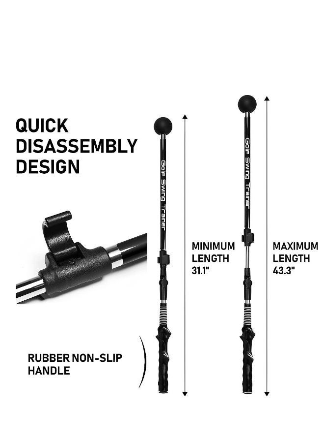 Generic Golf Swing Trainer Adjustable Portable Golf Training Tool Postural Correction Aid Improve Hinge Forearm Rotation Shoulder Beginners Improve Golf Swing Exerciser Training Aid - Image 2