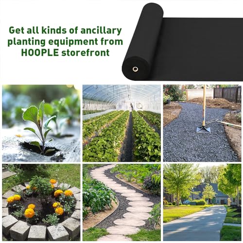 HOOPLE 3ft x 30ft Heavy Duty Weed Barrier Landscape Fabric – Commercial Grade Non Woven Ground Cover for Weed Control, Garden, Driveway & Erosion Prevention – High Permeability & Easy to Cut - Image 3