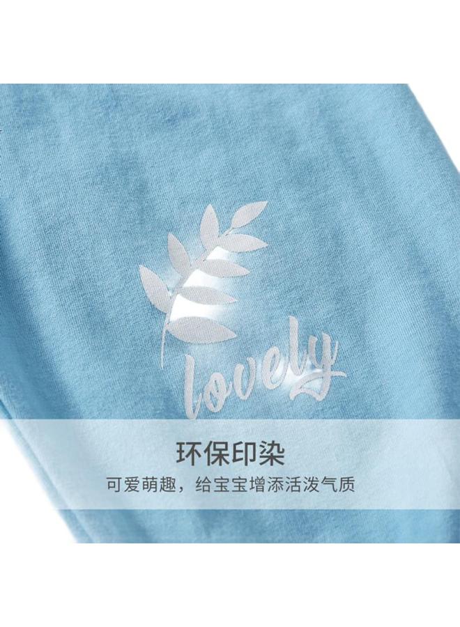 Shu Beiyi Shubeyi 2-Pack Baby Pants Baby Children'S Anti-Mosquito Pants Boys And Girls Long Pants Summer Lantern Pants Children'S Clothing Blue 120 - Image 2