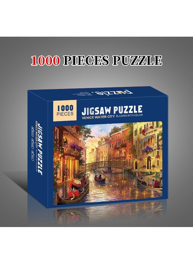 1000 قطعة من الورق السميك للألغاز لحل الألغاز وتخفيف الضغط - Image 1