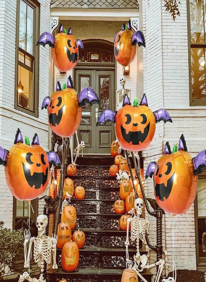 Deermon Halloween Scary Pumpkin Foil Balloons, Jumbo Jack O Lantern Pumpkin Mylar Balloon for Spooky Trick-or-Treating, Haunted House, Halloween Baby Shower Birthday Party Supplies - Image 2