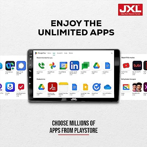 JXL 9 inch Car Android Player 4GB/64GB, Apple Car Play, DSP 32 Band EQ,IPS 2.5D Capacitive Touch, Octa Core Processor 1280P HD Screen, Latest Android Version 11 BT 5.0,Wi-Fi, GPS,USB 2.0 - Image 3