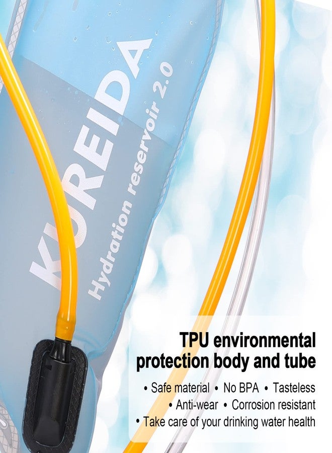 KUREIDA Dual Hydration Bladder 2 Liter,Water Bladder for Hiking Backpack Leak Proof,Water Reservoir for Hydration Pack,BPA Free,Carry Water and Electrolytes,TPU Material - Image 4