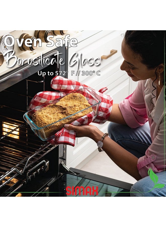 SIMAX Glassware Classic 1.5 Quart Loaf Dish, Glass Loaf Pan, Heat, Cold and Shock-Proof Borosilicate Glass, Made in Europe, Dishwasher Safe, 11” x 4.8” x 3” - Image 3