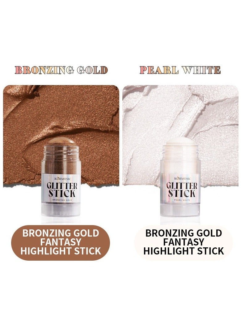 Kormesic Pearl White Illuminating Highlighter Stick 32g - Enhance & Illuminate Skin Tone - Image 2