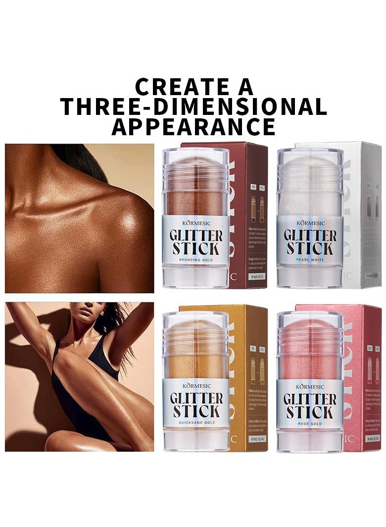 Kormesic Pearl White Illuminating Highlighter Stick 32g - Enhance & Illuminate Skin Tone - Image 4