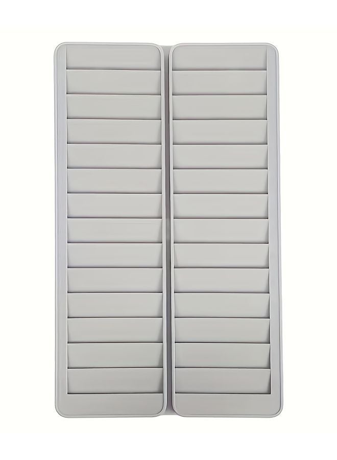 1pc Heavy Duty Expandable Time Card Holder 28 Slot Wall Mounted Punch Clock Organizer - Image 1