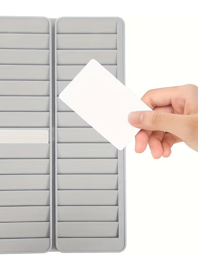 1pc Heavy Duty Expandable Time Card Holder 28 Slot Wall Mounted Punch Clock Organizer - Image 4