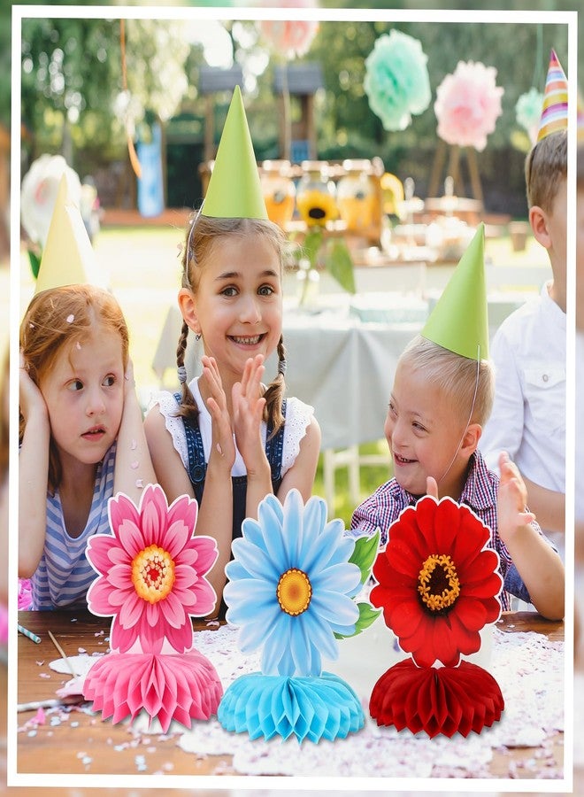 Hedeey 9 Pieces Spring Flower Centerpieces for Tables, Honeycomb Spring Birthday Party Decorations, Baby Shower Centerpieces for Girls, Spring Decorations for Office, Mothers Day Decorations (Flower) - Image 4