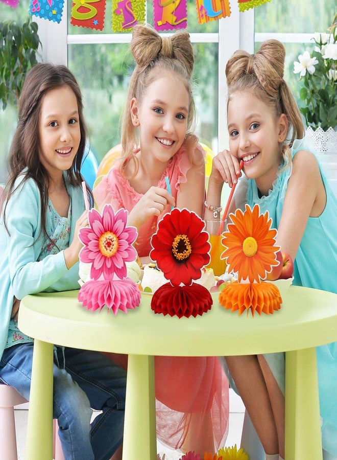 Hedeey 9 Pieces Spring Flower Centerpieces for Tables, Honeycomb Spring Birthday Party Decorations, Baby Shower Centerpieces for Girls, Spring Decorations for Office, Mothers Day Decorations (Flower) - Image 5