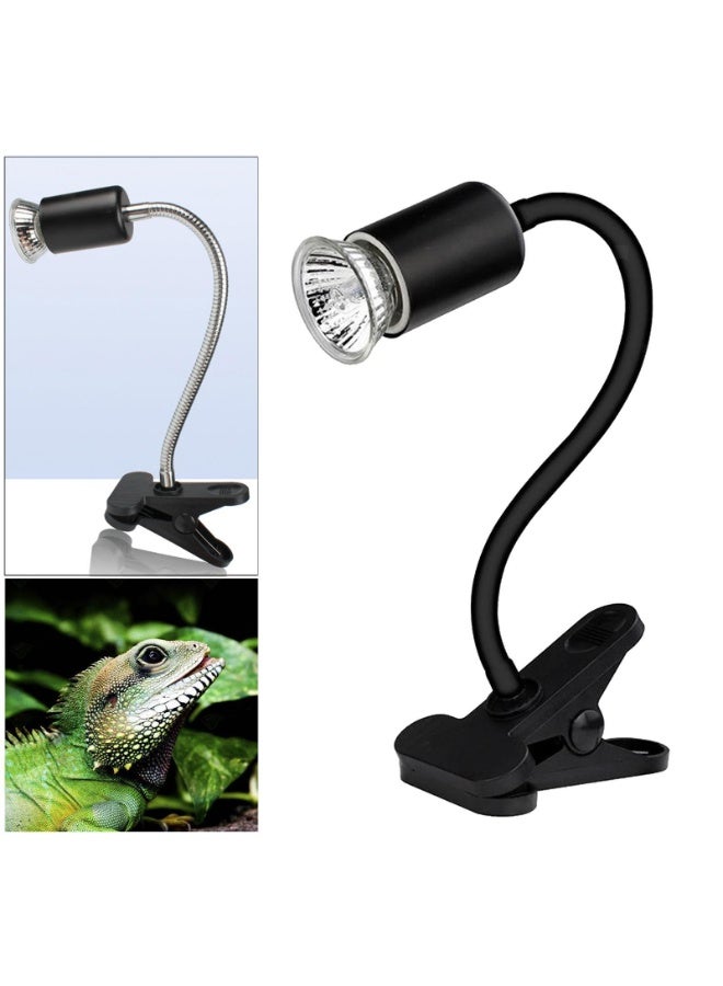 مصباح حراري للزواحف، حامل إضاءة طويل مع مشبك - بدون لمبة - (أسود / أبيض) - Image 5