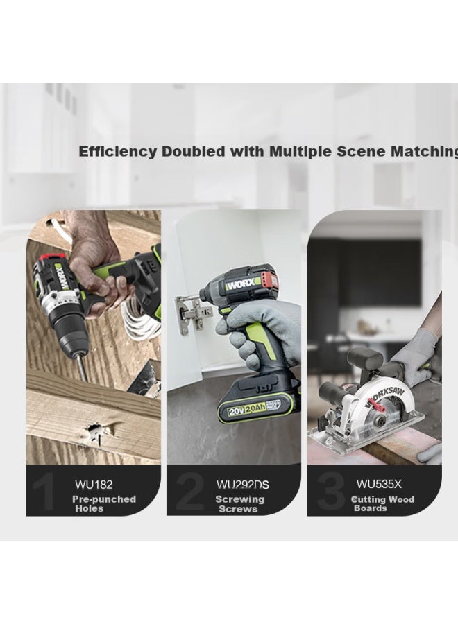 Worx 20v Brushless Mini Electric Screwdriver Wu292ds.9 , Lithium Battery Hand Drill, Electric Screwdriver - Image 3