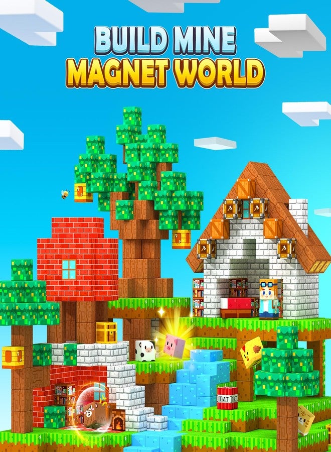 Coodoo كتل مغناطيسية، بلاط مغناطيسي لبناء الكتل، ألعاب STEM مونتيسوري للأطفال الصغار، للأولاد والبنات من عمر 3 سنوات فما فوق، ألعاب تعليمية للبناء في الهواء الطلق، هدايا حسية تعليمية لا بد منها في الفصل الدراسي (0.8 بوصة) - Image 5