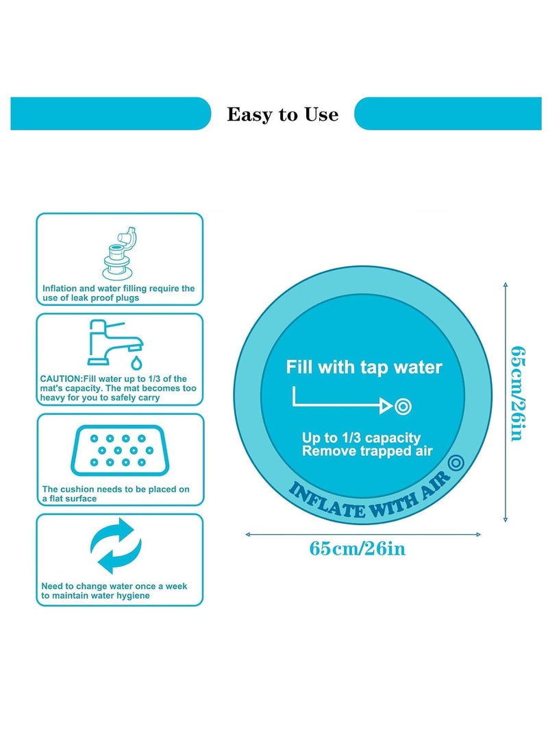 Pet Water Sensory Play Mat for Cats, 65 x 65cm, Floating Toy (Ocean Themed) - Image 2