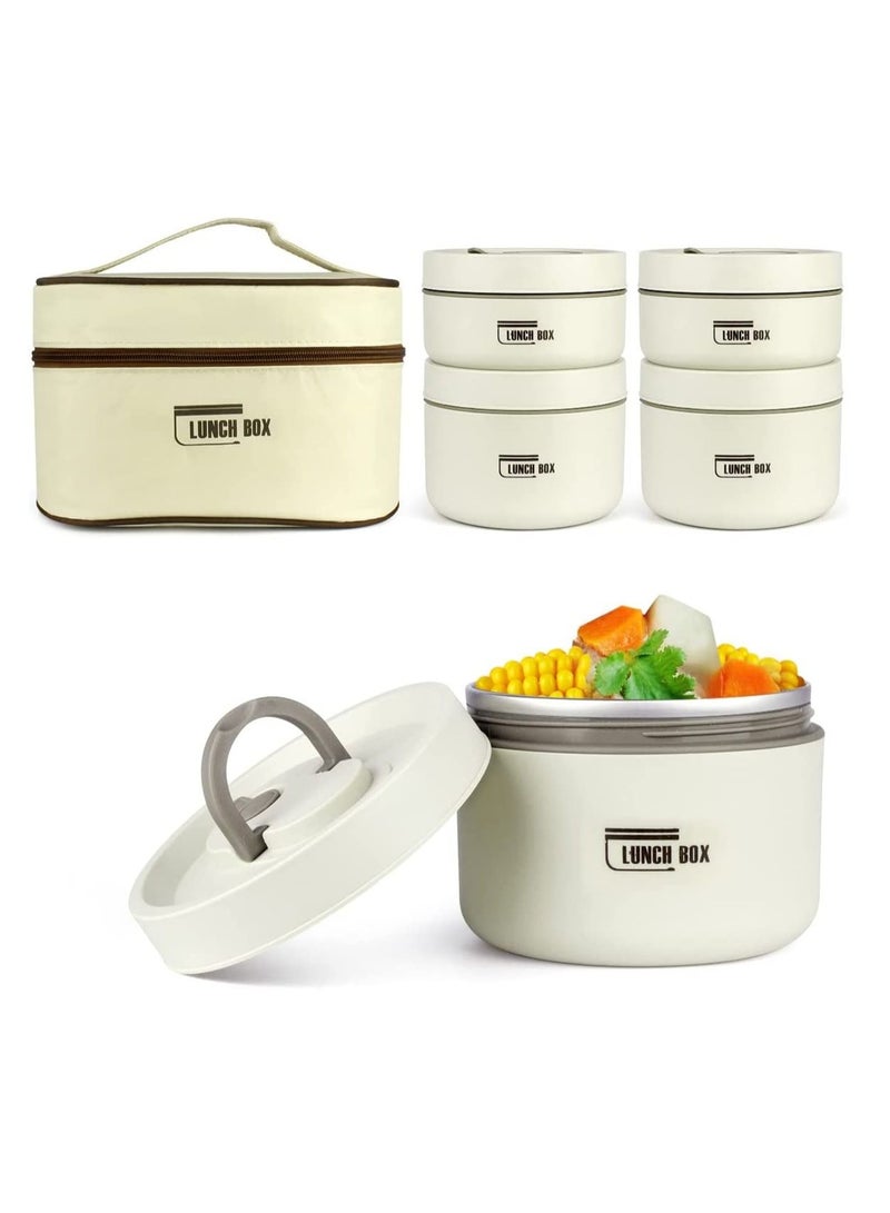 Joyelink 4-Pack Insulated Lunch Box Set with Lunch Bag - Image 1