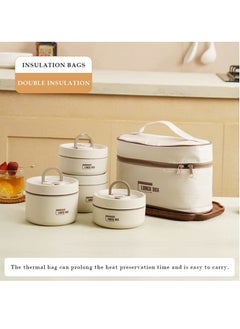 Joyelink 4-Pack Insulated Lunch Box Set with Lunch Bag  - Image 2