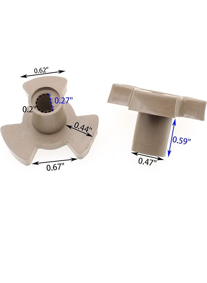 واي جيه 2PCS قارنة محرك القرص الدوار لفرن الميكروويف دعم دليل القرص الدوار استبدال محرك الأقراص الزجاجية، طول العمود -0.59 بوصة - Image 4