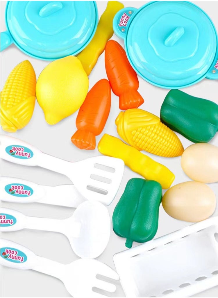 Goolsky Kids Play Kitchen Playset for Toddlers Toy Kitchen Sets Pretend Play Food Toy for Kids Ages 3-5  - Image 2
