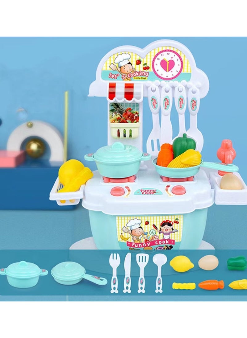 Goolsky Kids Play Kitchen Playset for Toddlers Toy Kitchen Sets Pretend Play Food Toy for Kids Ages 3-5  - Image 3