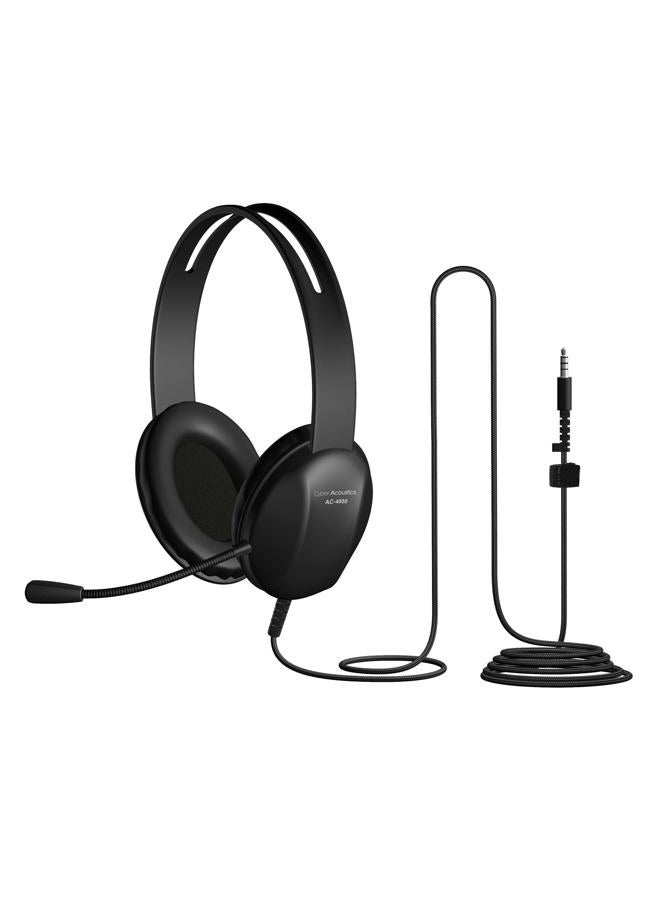 Cyber Acoustics 3.5mm Stereo Headset with Headphones and Noise Cancelling Microphone for PCs, Tablets, and Cell Phones in The Office, Classroom or Home (AC-4000) - Image 1
