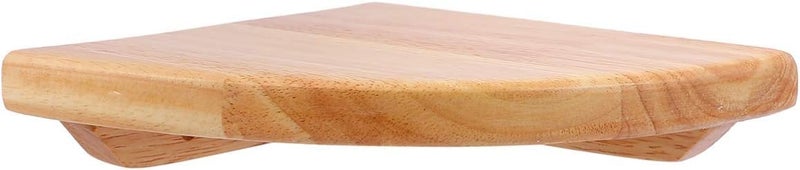 Runam Woods Luxury Solid Teak Wood Corner Wall Shelf for Kitche Office Bedroom Bathroom Home Decore Shelf 20cm - Image 5