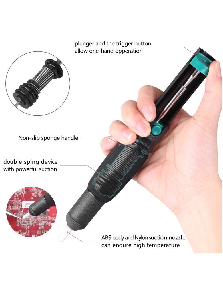 هاندسكيت مجموعة مكواة لحام كهربائية قابلة للتعديل بدرجة حرارة 200-450℃ مع 60 واط ومقياس متعدد الاستخدامات ومضخة لإزالة اللحام، أداة لحام احترافية بسيطة. - Image 3