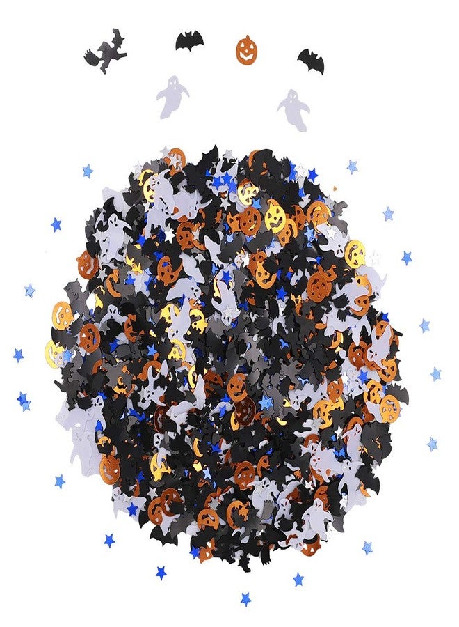 Ucity Halloween Party Confetti Glitter Pumpkins Bats Witches Ghost Star Metallic Sequins Table Scatter for Halloween Table Decorations - Image 1