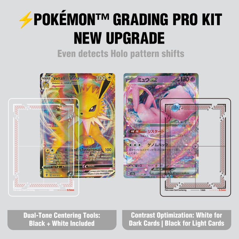 Flinduy Anime Collectible Cards Grading Tool with Cleaning Kit, PSA Standard Size Centering System for Standard Trading Cards, Precision Centering Grading Tools Setâ€‹ - Image 3