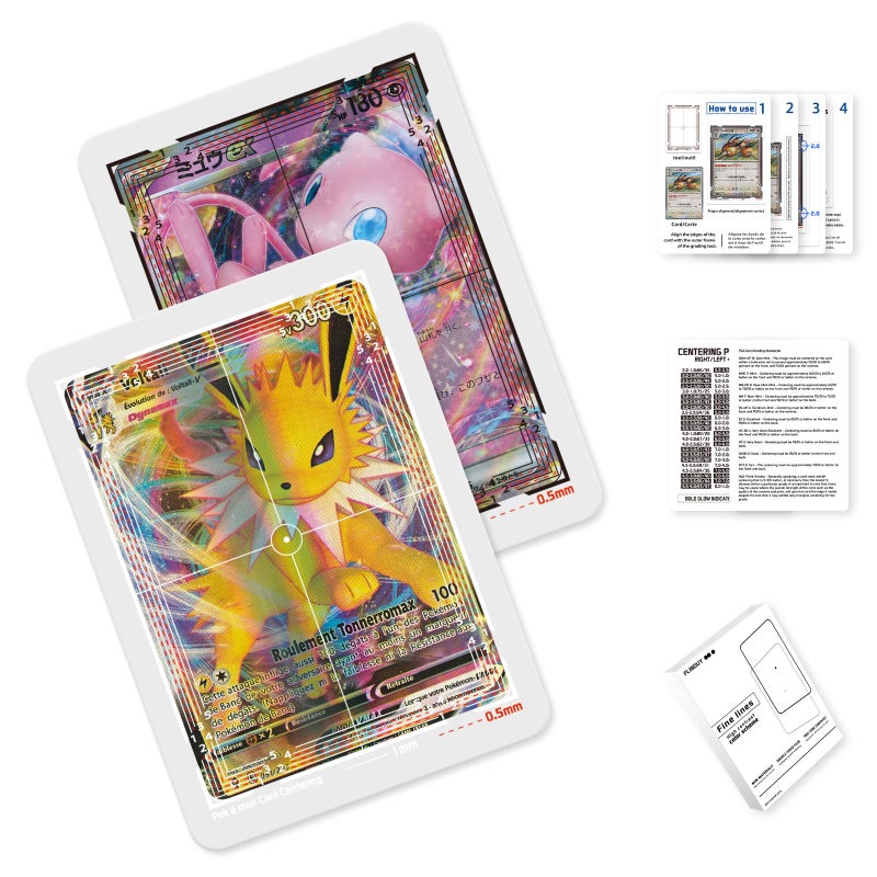 Flinduy Anime Collectible Cards Grading Tool with Cleaning Kit, PSA Standard Size Centering System for Standard Trading Cards, Precision Centering Grading Tools Setâ€‹ - Image 1