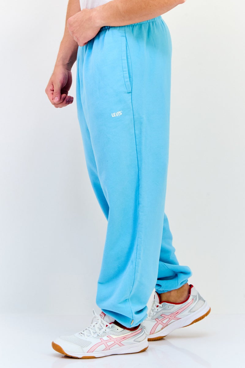 Levi's Men Regular Fit Brand Logo Jogger Pants, Light Blue  - Image 3