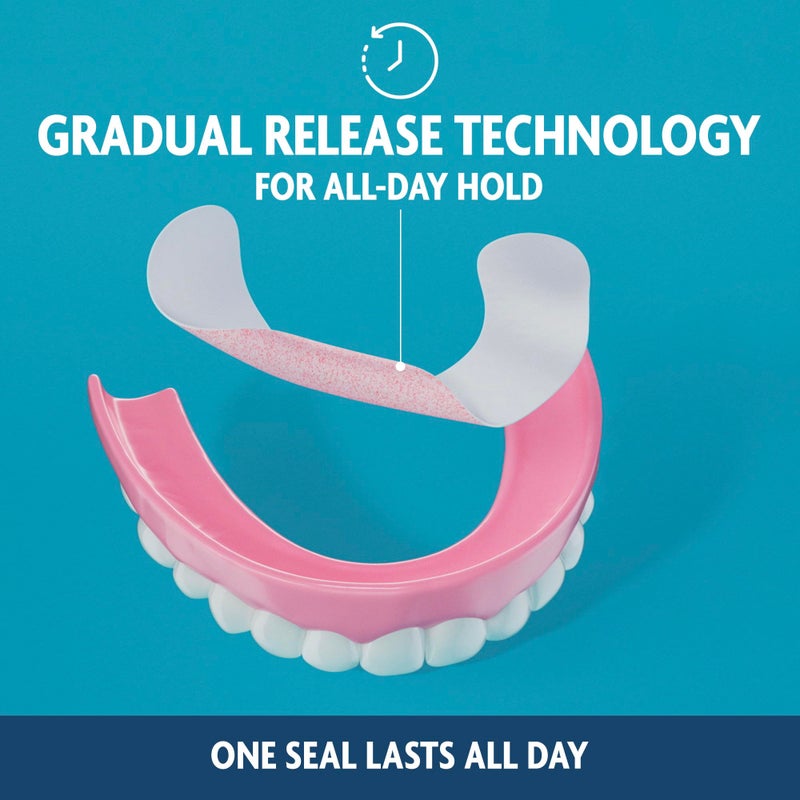 Sea-Bond Sea Bond Secure Denture Adhesive Seals, Fresh Mint Uppers, Zinc-Free, All-Day-Hold, Mess-Free, 30 Count (Pack of 1) - Image 2