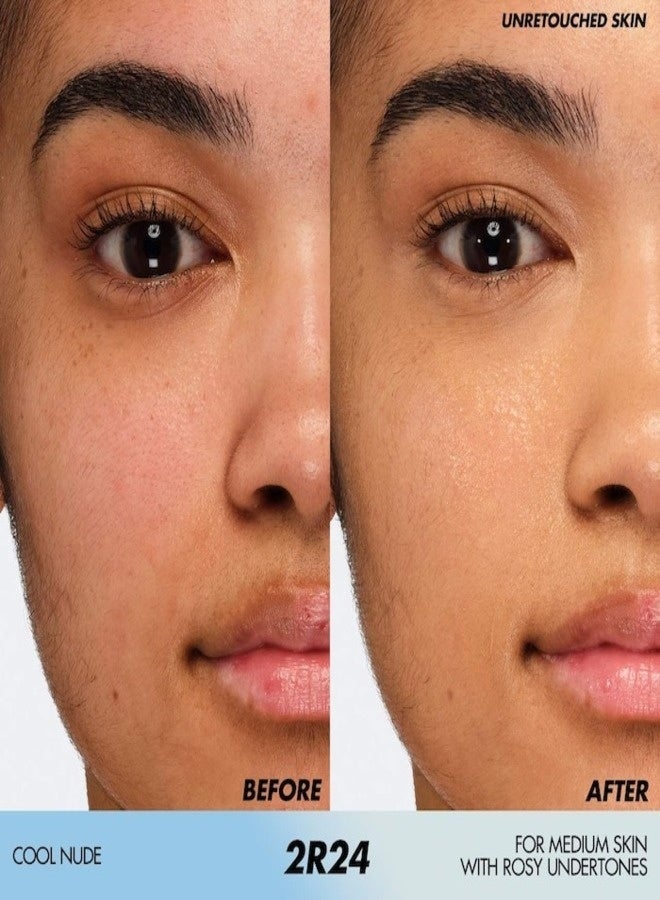 MAKE UP FOR EVER HD Skin Hydra Glow Hydrating Foundation with Hyaluronic Acid 30ml / 1oz – Shade 2R24 Cool Nude – For Medium Skin with Rosy Undertones - Image 2