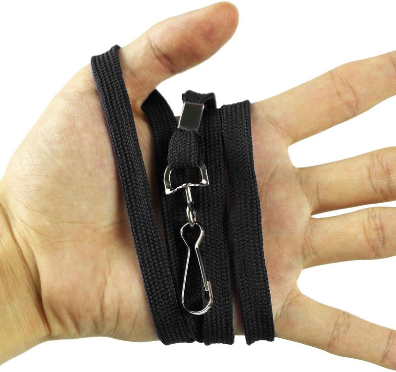 NSSP Transparent I.D. Card Holder Badge with Lanyard (Pack of 5, Black) - Image 4