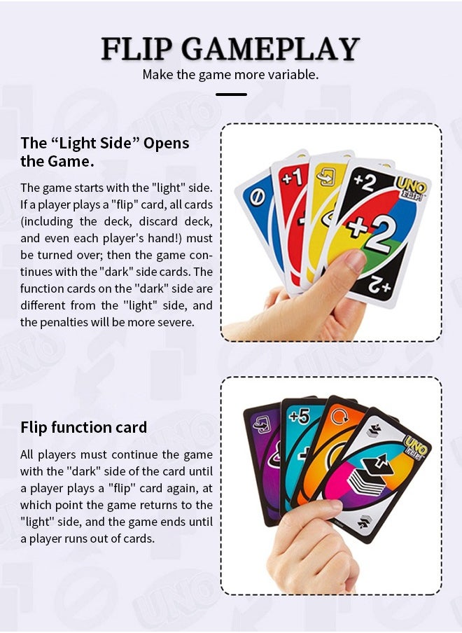 Generic - UNO Flip Double-Sided Overturn Classic Game for Family Gathering Entertainment - Image 1