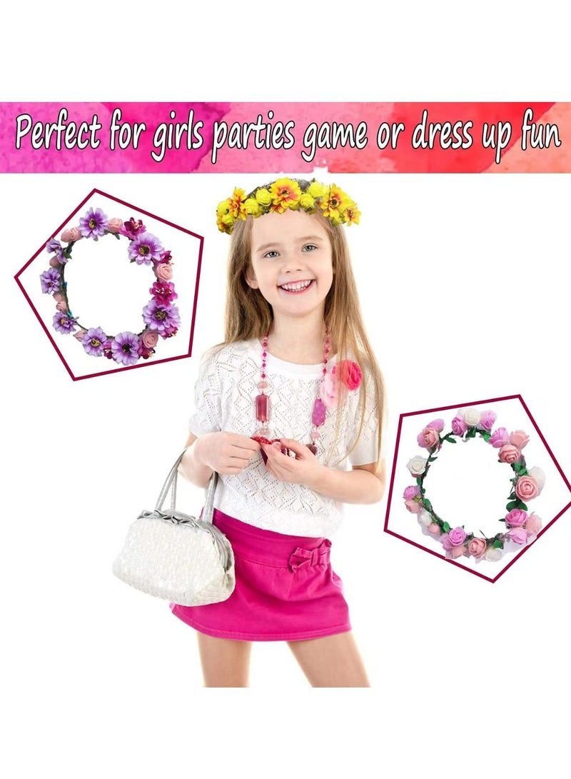 Flower Crowns DIY Craft Kit with 172 Pieces Parts, Make Your Own Flower Crown Wreath Headbands And Bracelets Craft Kit Hair Accessories, Handmade DIY Floral Crown Garland Kit Nice Presents For Girls/Teens/Women - Image 5