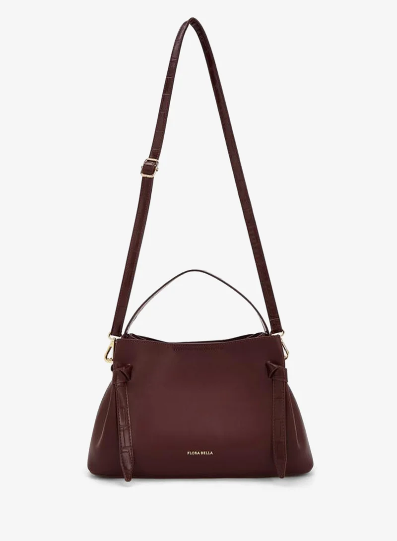 Flora Bella By Shoexpress Solid Tote Bag With Detachable Shoulder Strap