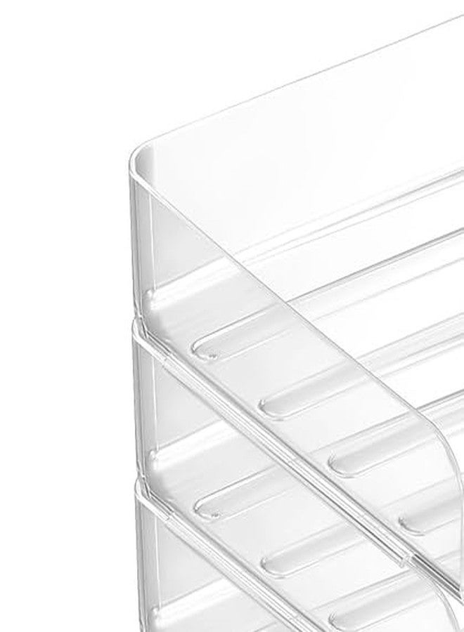 TRU RED Side‑Load Stackable Plastic Letter Tray, Clear, 6‑Pack - Desktop Paper Organizer for Office Files & Documents - Image 5