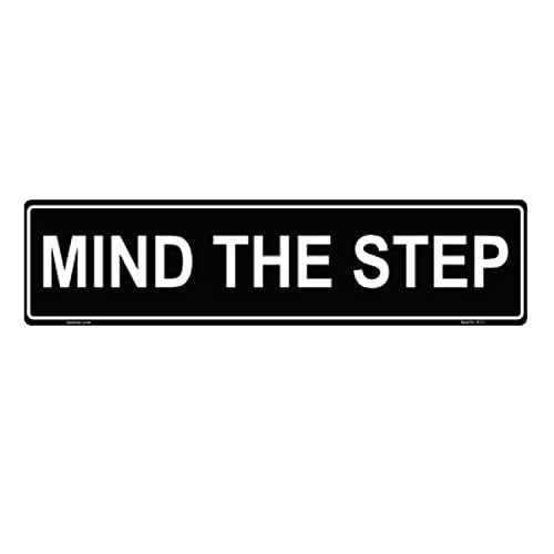 Haobase 4 Pcs Mind The Step Sign Sticker 20 cm x 5 cm Self Adhesive Vinyl - Image 3