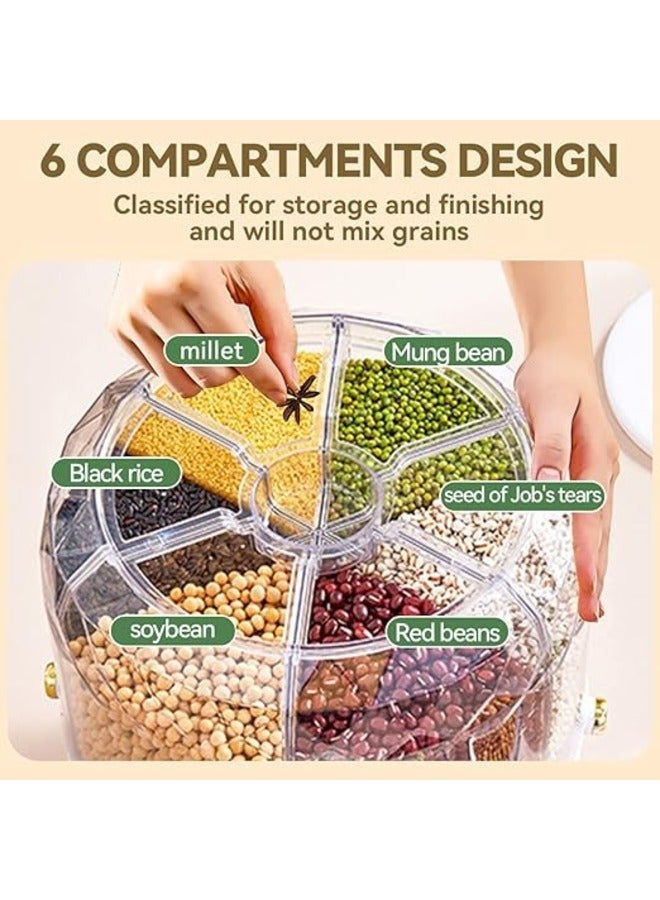 otating Food Dispenser Travel Bucket Rice Storage Tank Sealed Grain Container Storage Box - Image 3