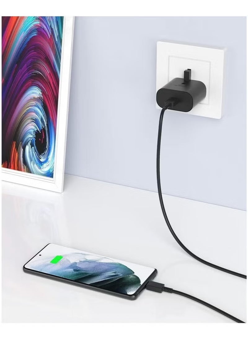 vesus 45W USB C Super Fast Charging PD Charger with 1 m Cable - Compatible with S25 S24 S23 S22 S21 S20 Ultra, S24+ S23+ S22+ S21+, A53, A15, A54, Fold, Flip - Type C Power Adapter, - Image 3