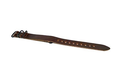 Da Luca Military Watch Strap - Brown Chromexcel (PVD Buckle) : 24mm - Image 2
