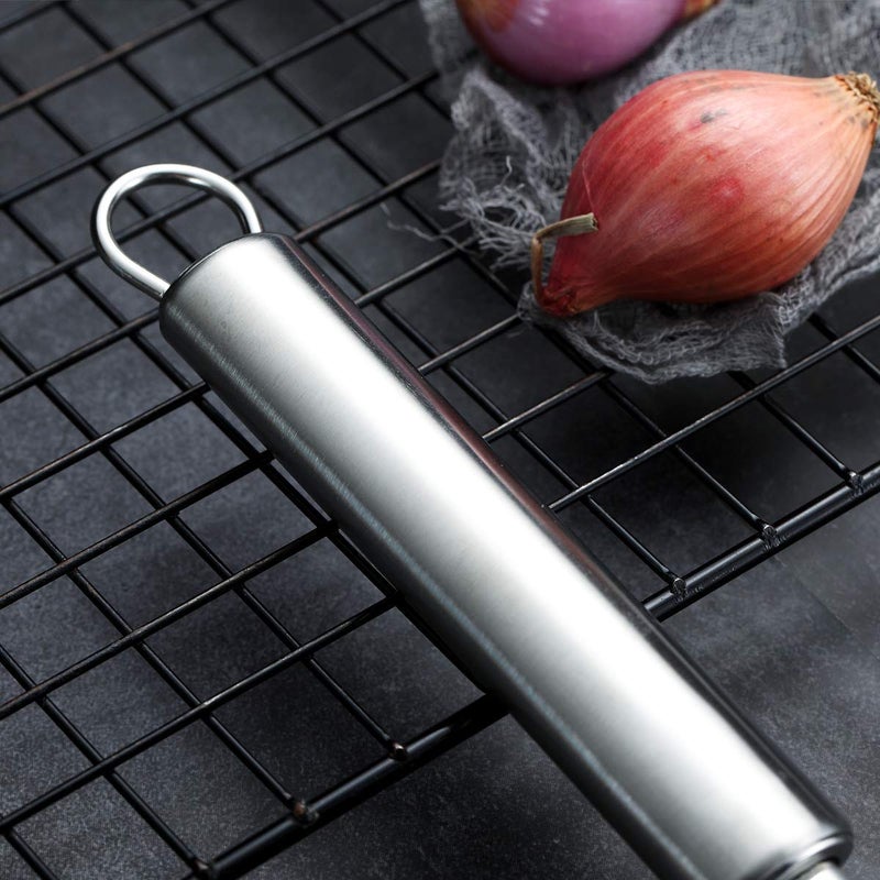 Berglander ملعقة بيرجلاندر الصلبة، ملعقة طهي من الفولاذ المقاوم للصدأ، ملعقة تقديم صلبة، ملاعق مطبخ، ملعقة للطهي، ملعقة باسيتيغ غير لاصقة ومقاومة للحرارة، آمنة في غسالة الصحون (فضي) - Image 4