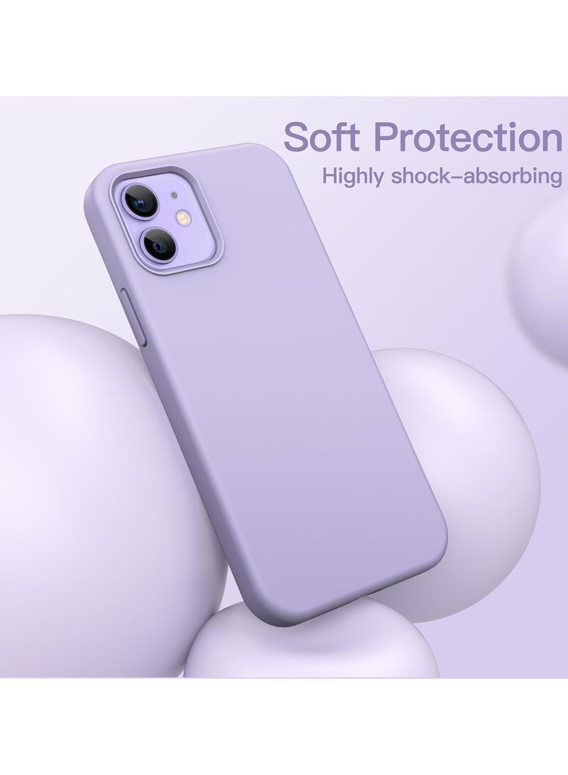 ACLIX Silicone Case Compatible with iPhone 12/12 Pro, Slim Liquid Silicone, Layers of Soft Gel Rubber Shockproof, Protective Phone Case Cover with TPU Lining (Light Purple) - Image 5