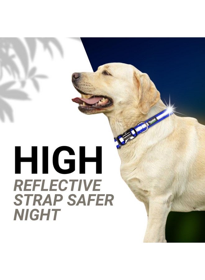 BURAQ Pets 2 Pcs Reflective Dog Collar, Feautures With Adjustable & Durable, Nylon Dog Belt, Heavy Metal D Ring & Strong Breakaway Buckle, For Dogs (Multicolor) - Image 3